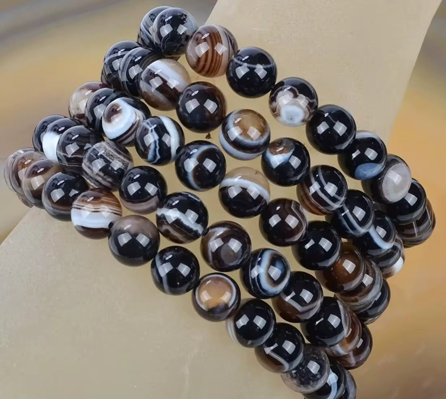 Black Banded Agate Bracelet