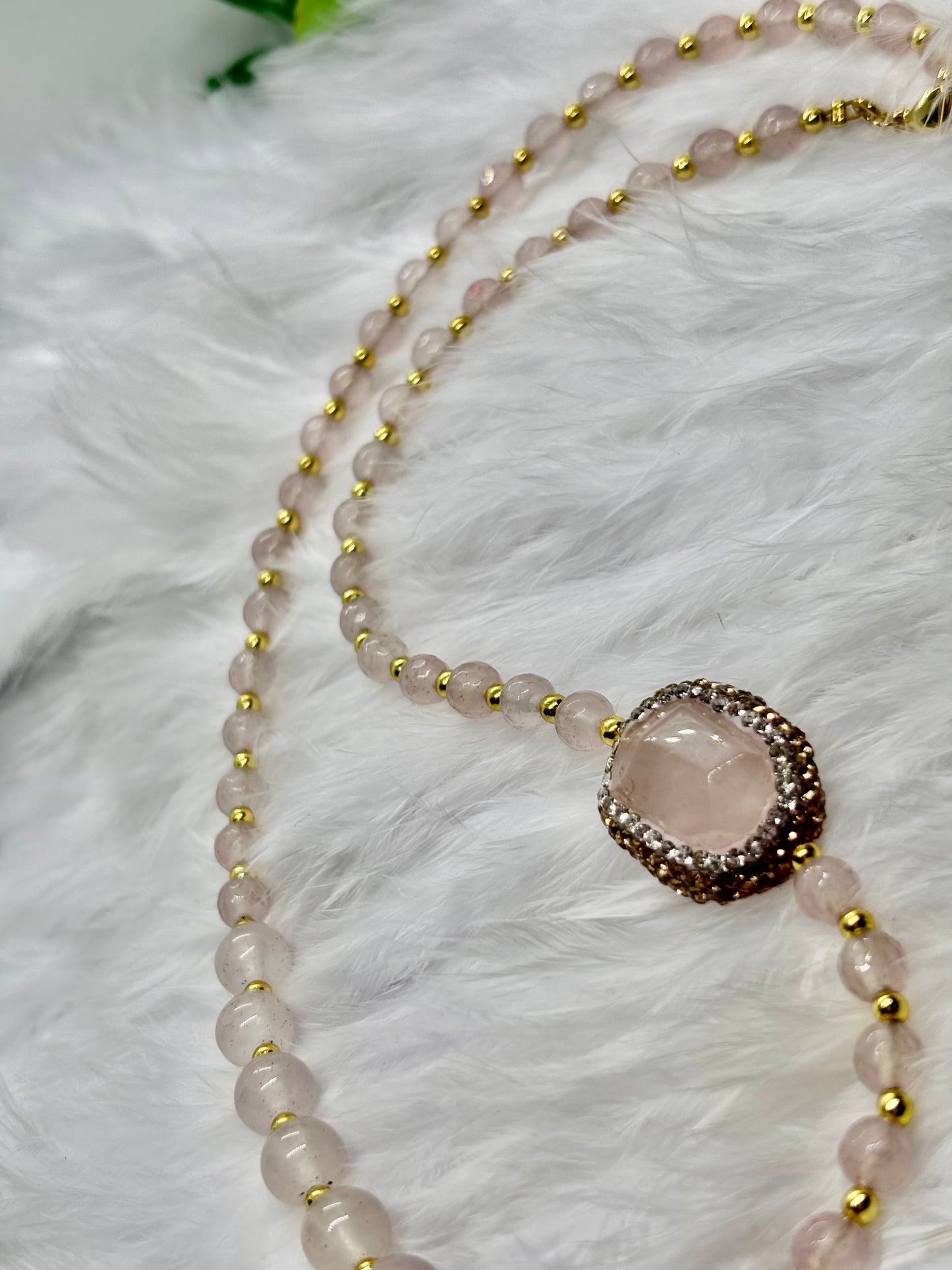 💗✨ Rose Quartz Necklace — The Stone of Love & Serenity ✨💗