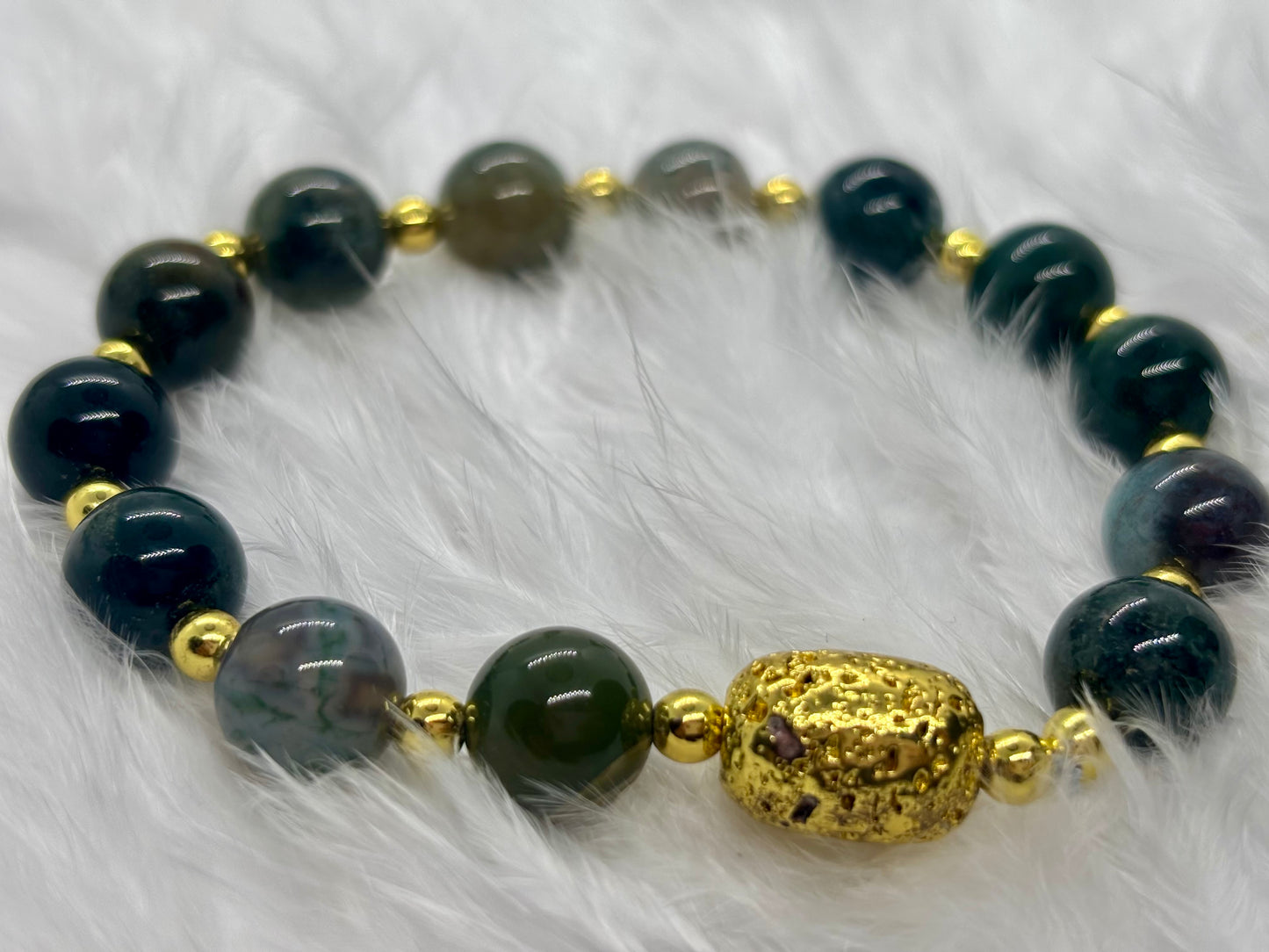 The Moss Agate Harmony Bracelet