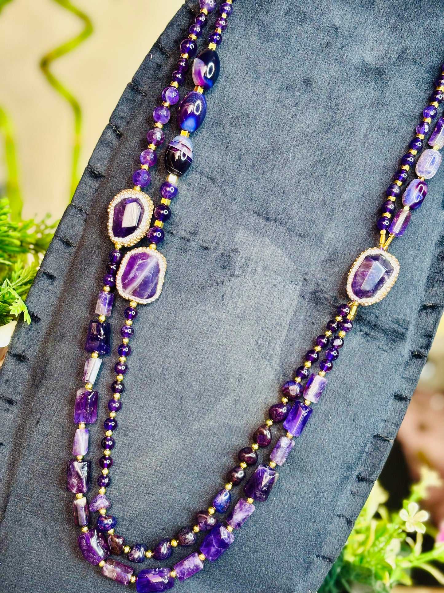 Amethyst Sovereign Necklace – صفاء روحي، حكمة، وهيبة هادئة