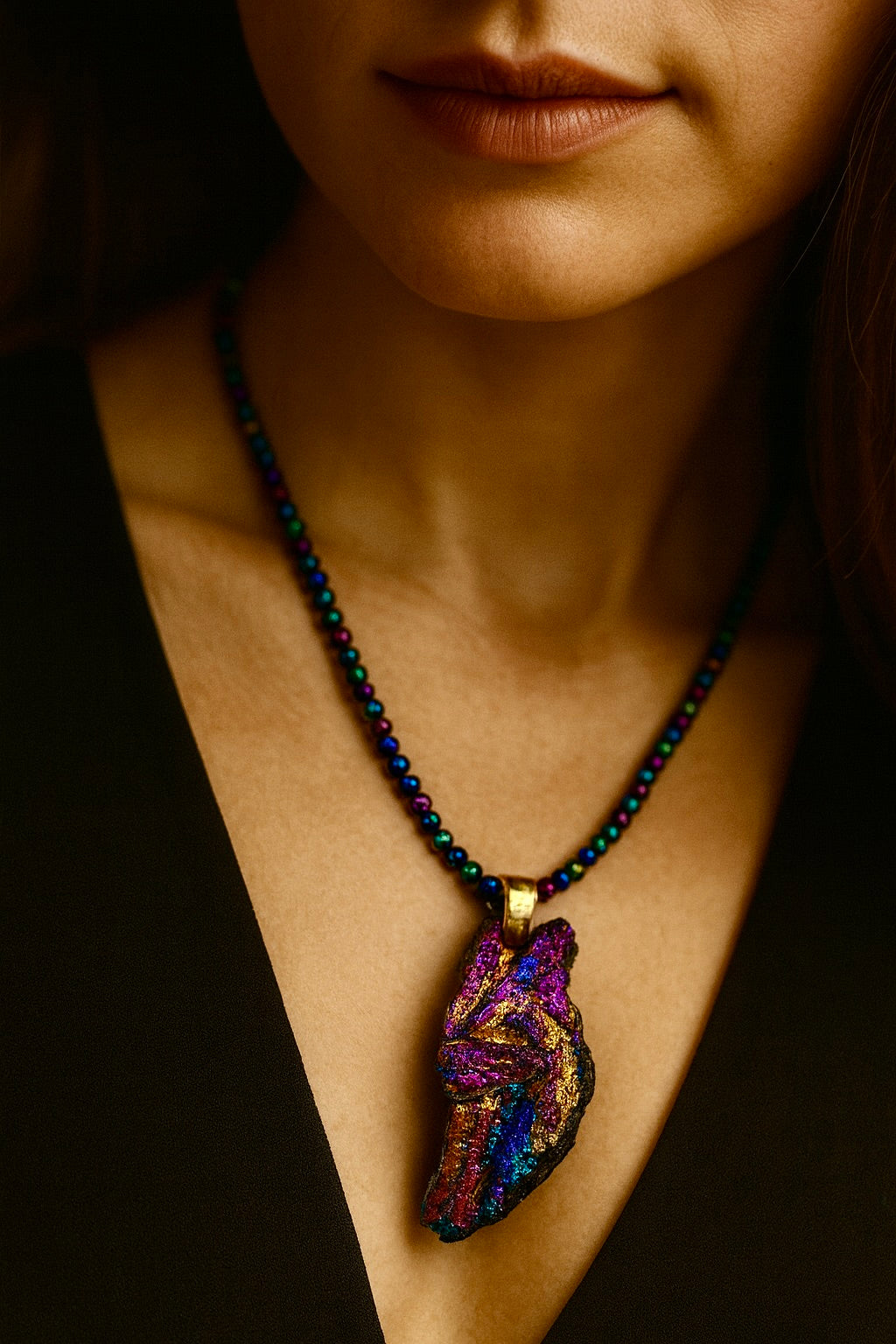 Titanium Aura Quartz × Hematite