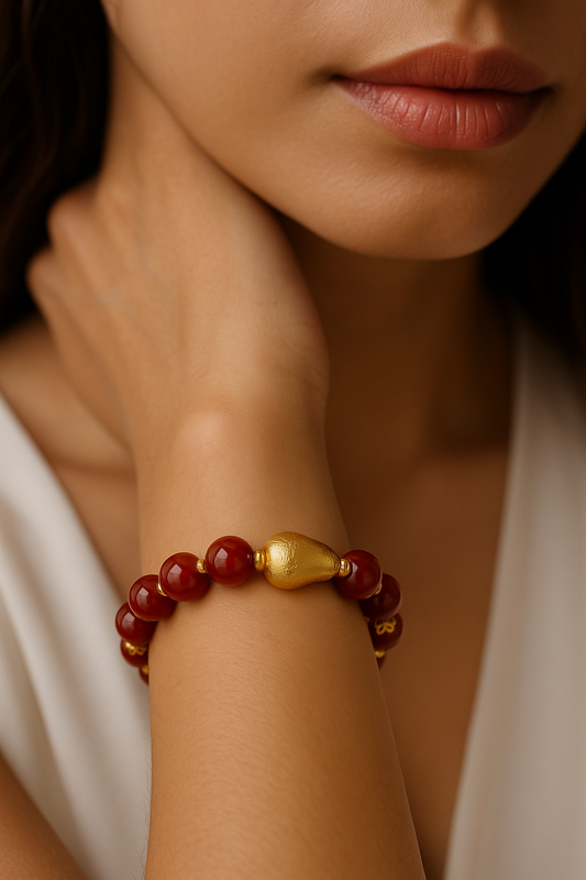 Natural Red Jade is the stone of vitality, courage, and passion