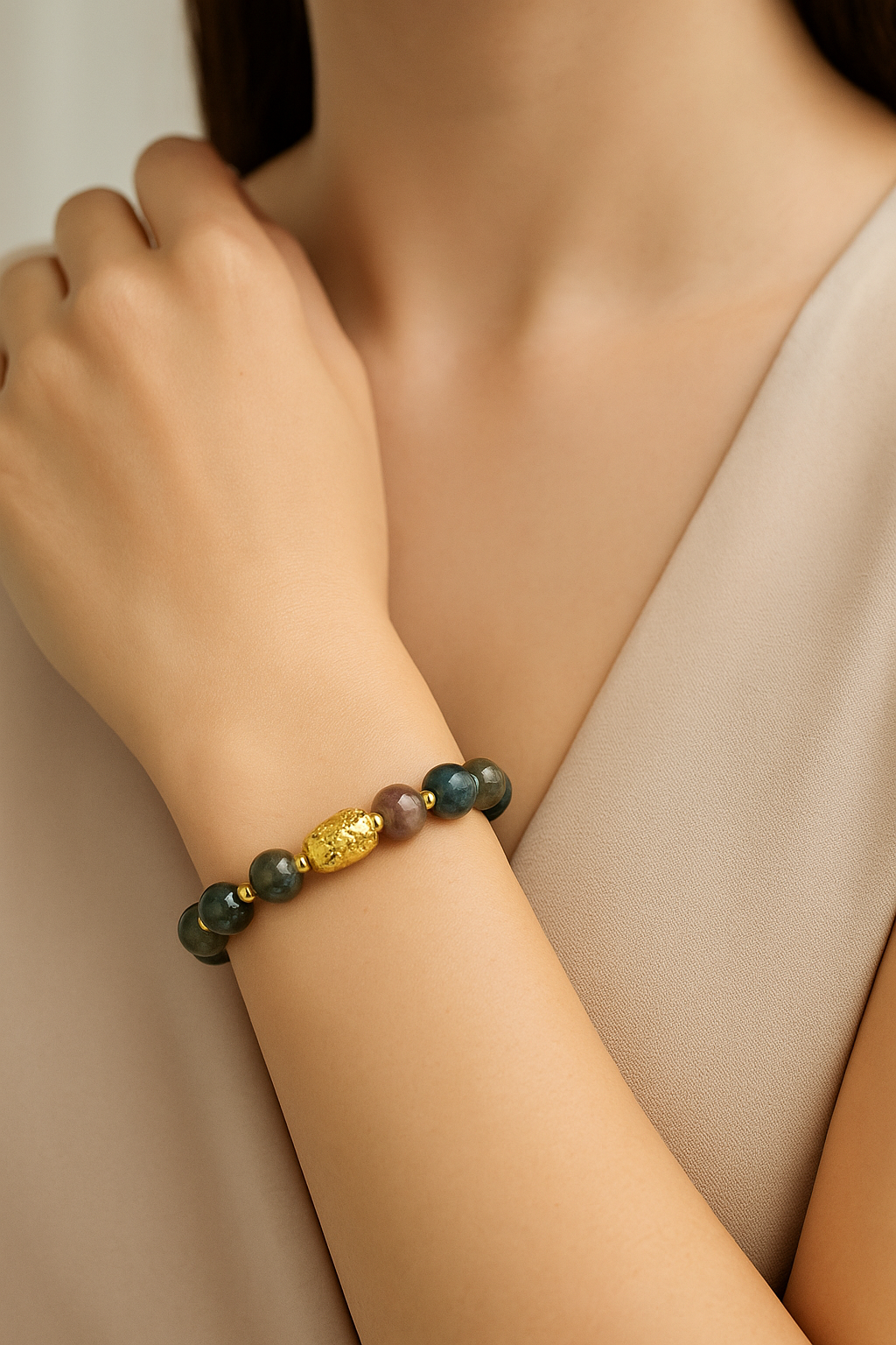 The Moss Agate Harmony Bracelet