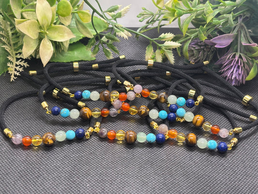 🖤 Black Energy & Chakra Stones Bracelet