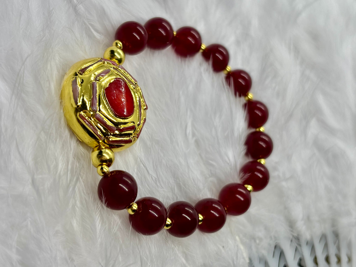 Natural Red Jade is the stone of vitality, courage, and passion