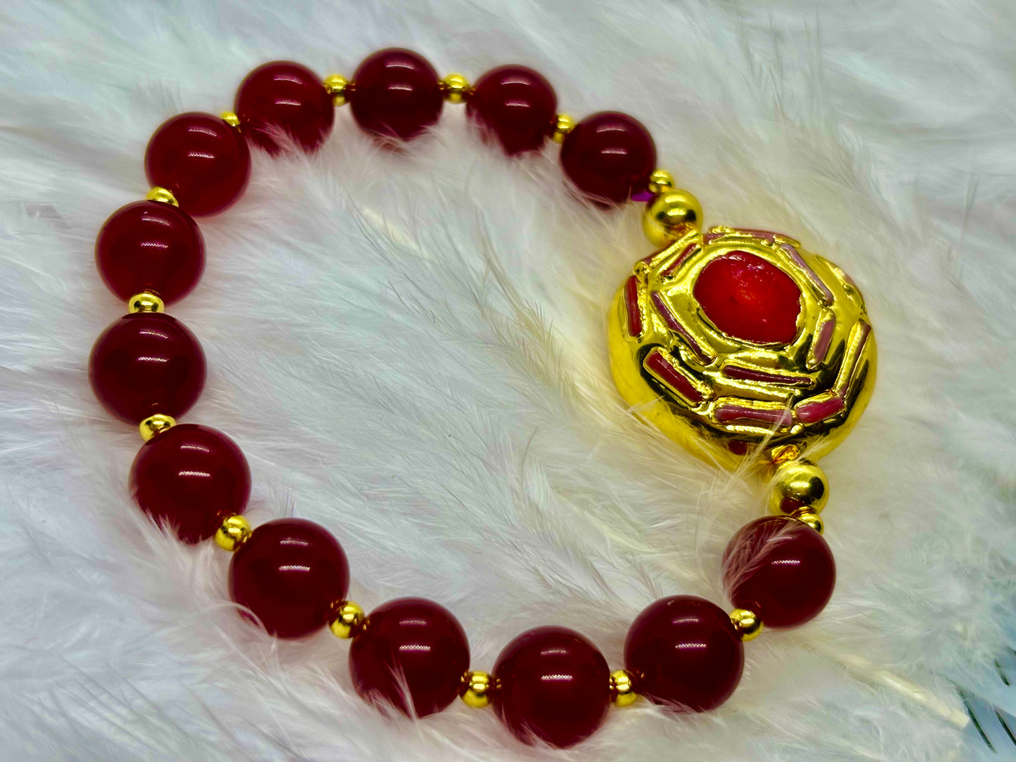 Natural Red Jade is the stone of vitality, courage, and passion