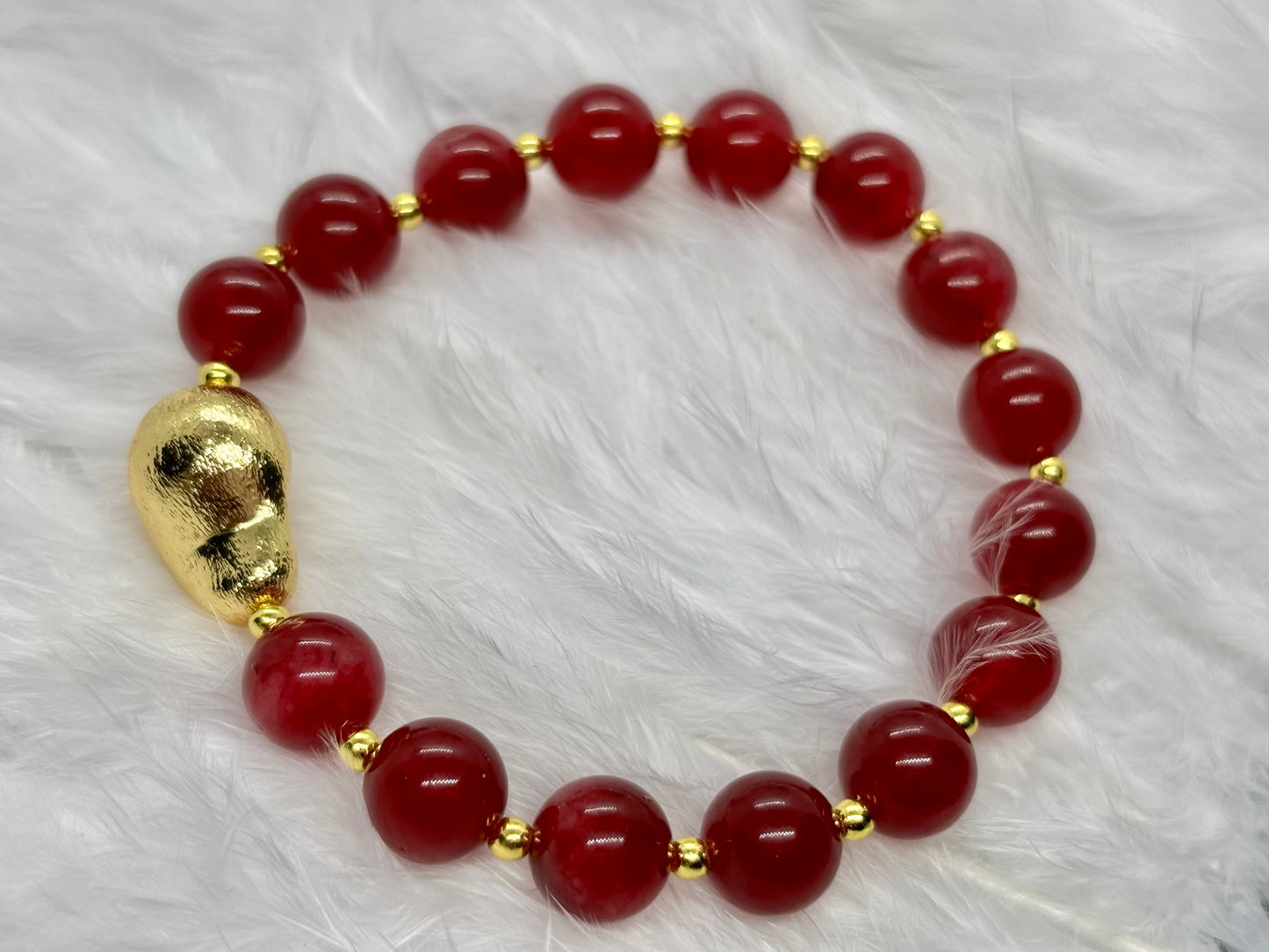 Natural Red Jade is the stone of vitality, courage, and passion
