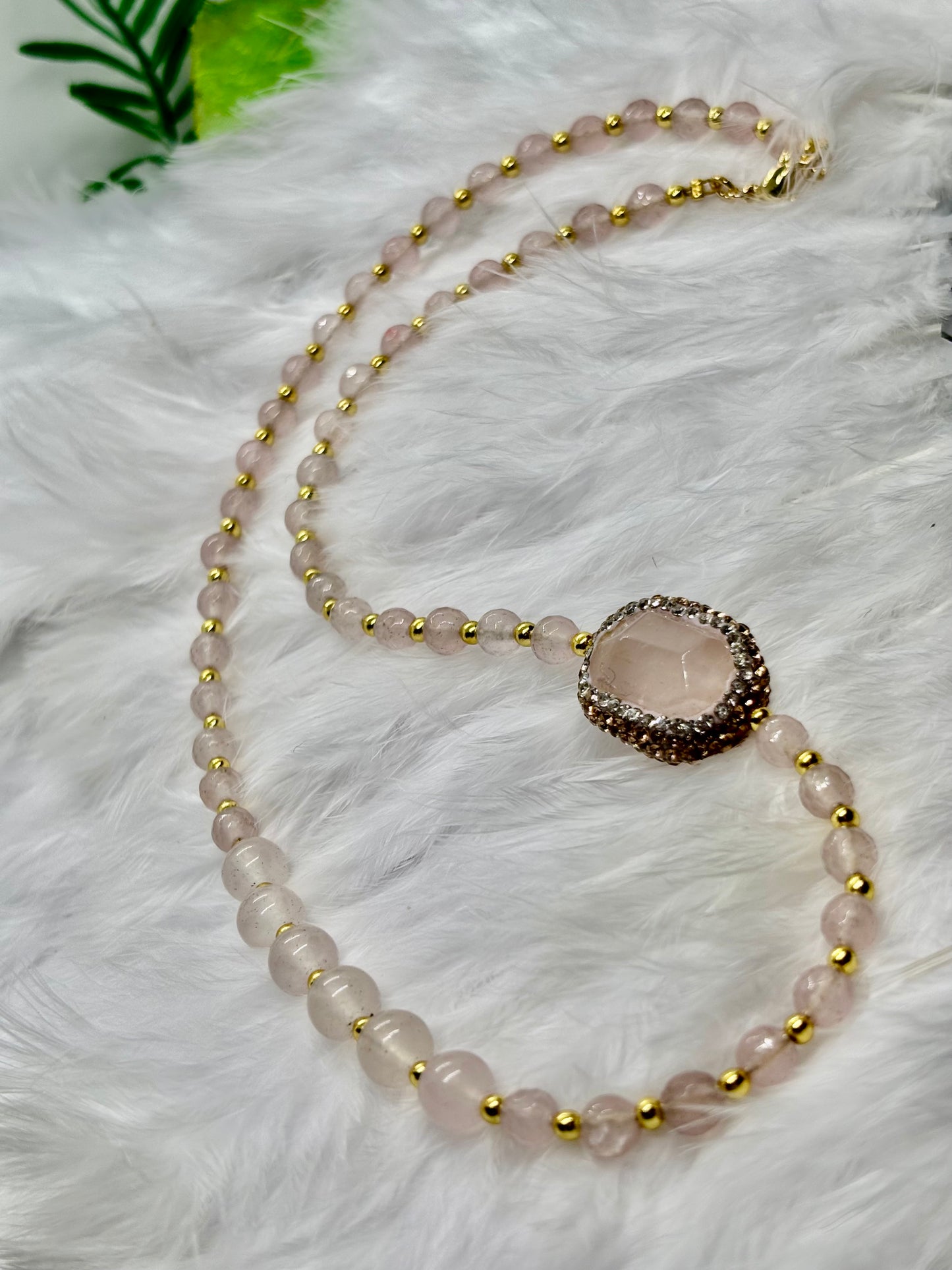 💗✨ Rose Quartz Necklace — The Stone of Love & Serenity ✨💗