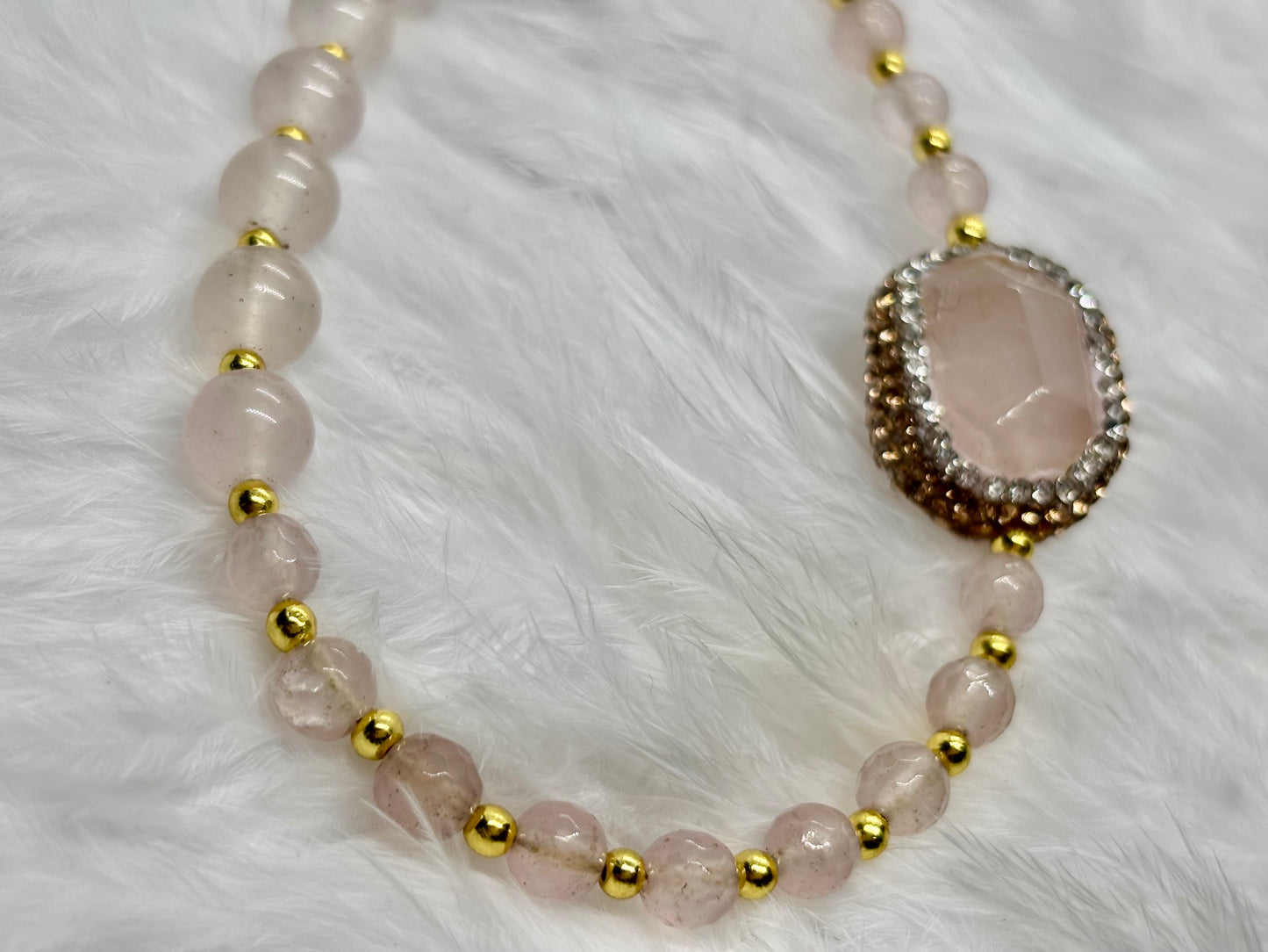 💗✨ Rose Quartz Necklace — The Stone of Love & Serenity ✨💗