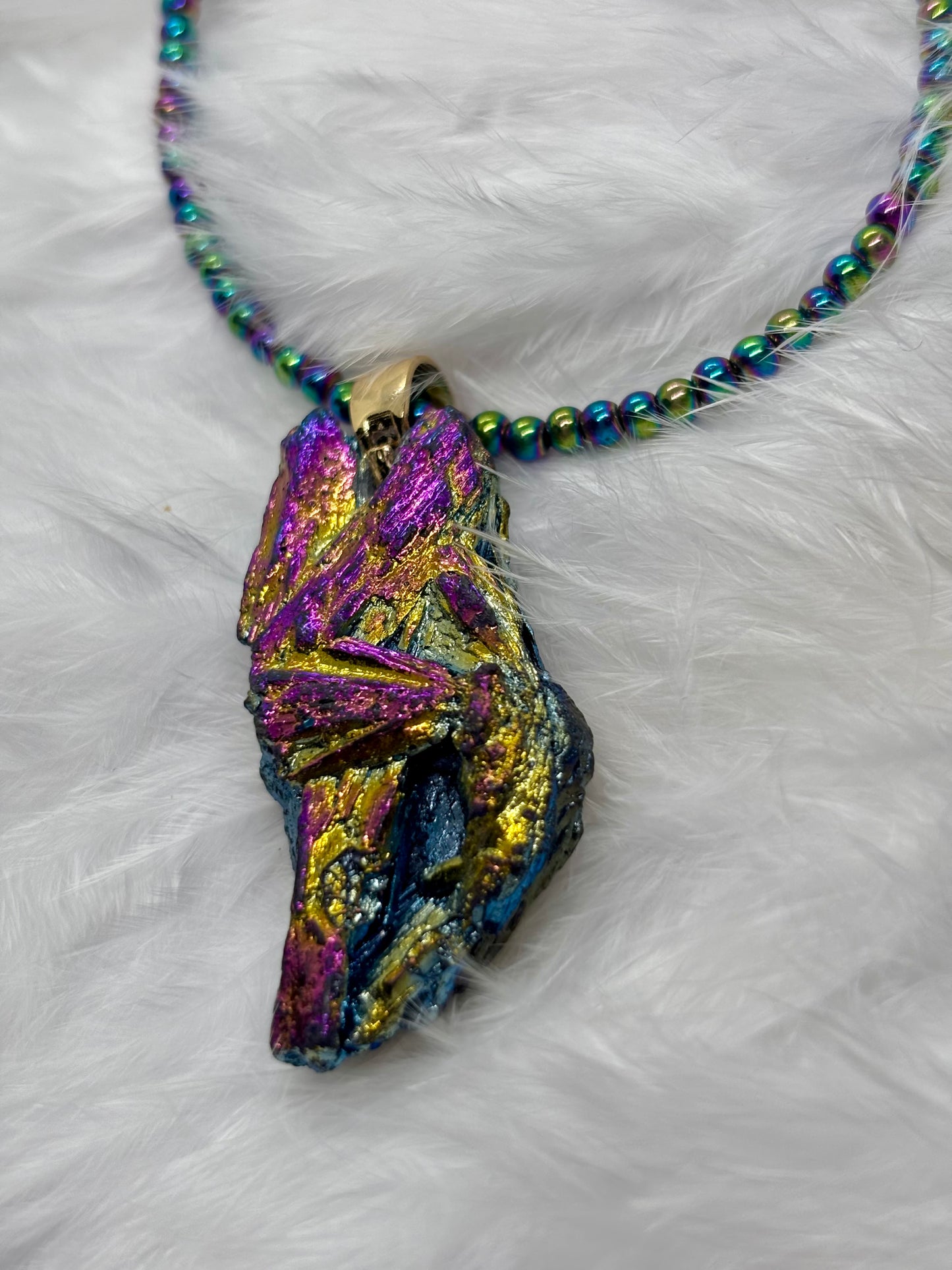 Titanium Aura Quartz × Hematite