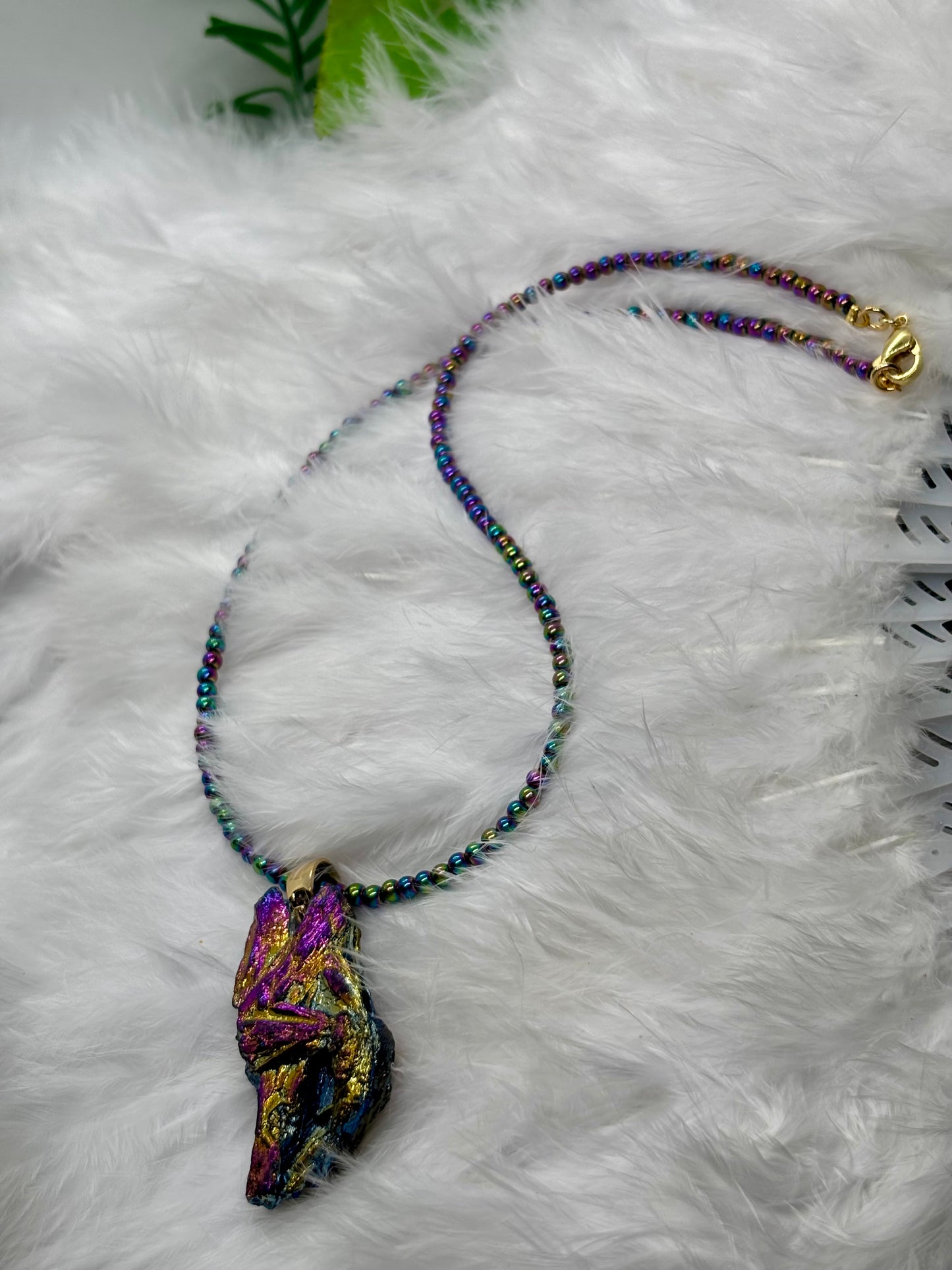 Titanium Aura Quartz × Hematite