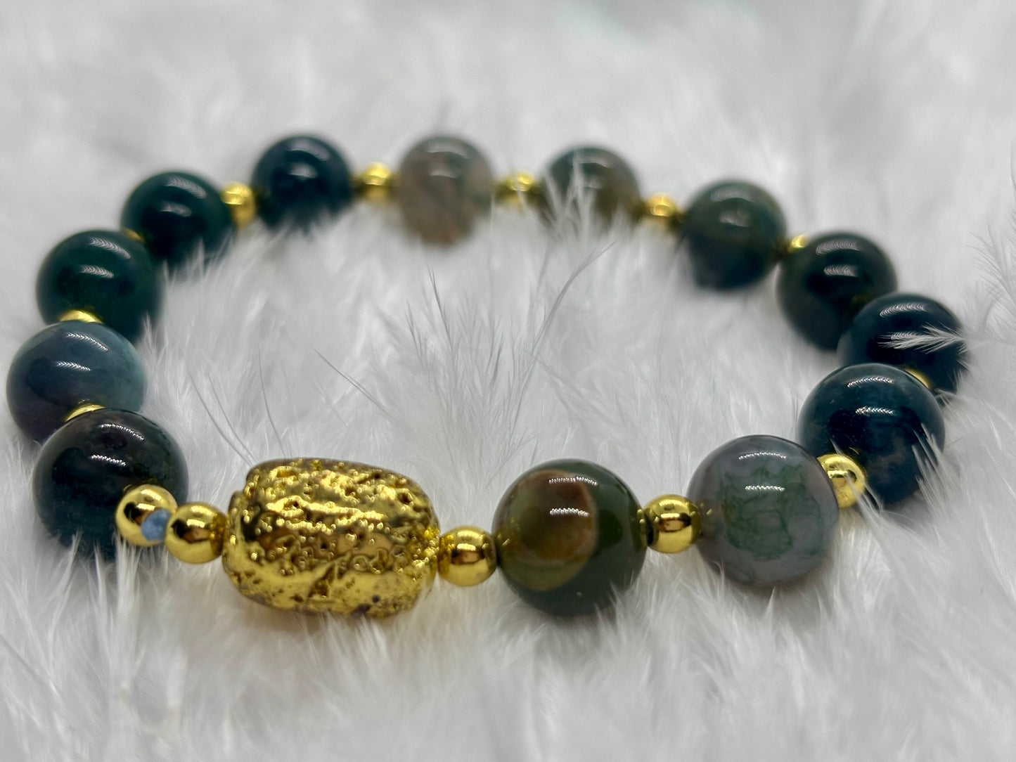 The Moss Agate Harmony Bracelet