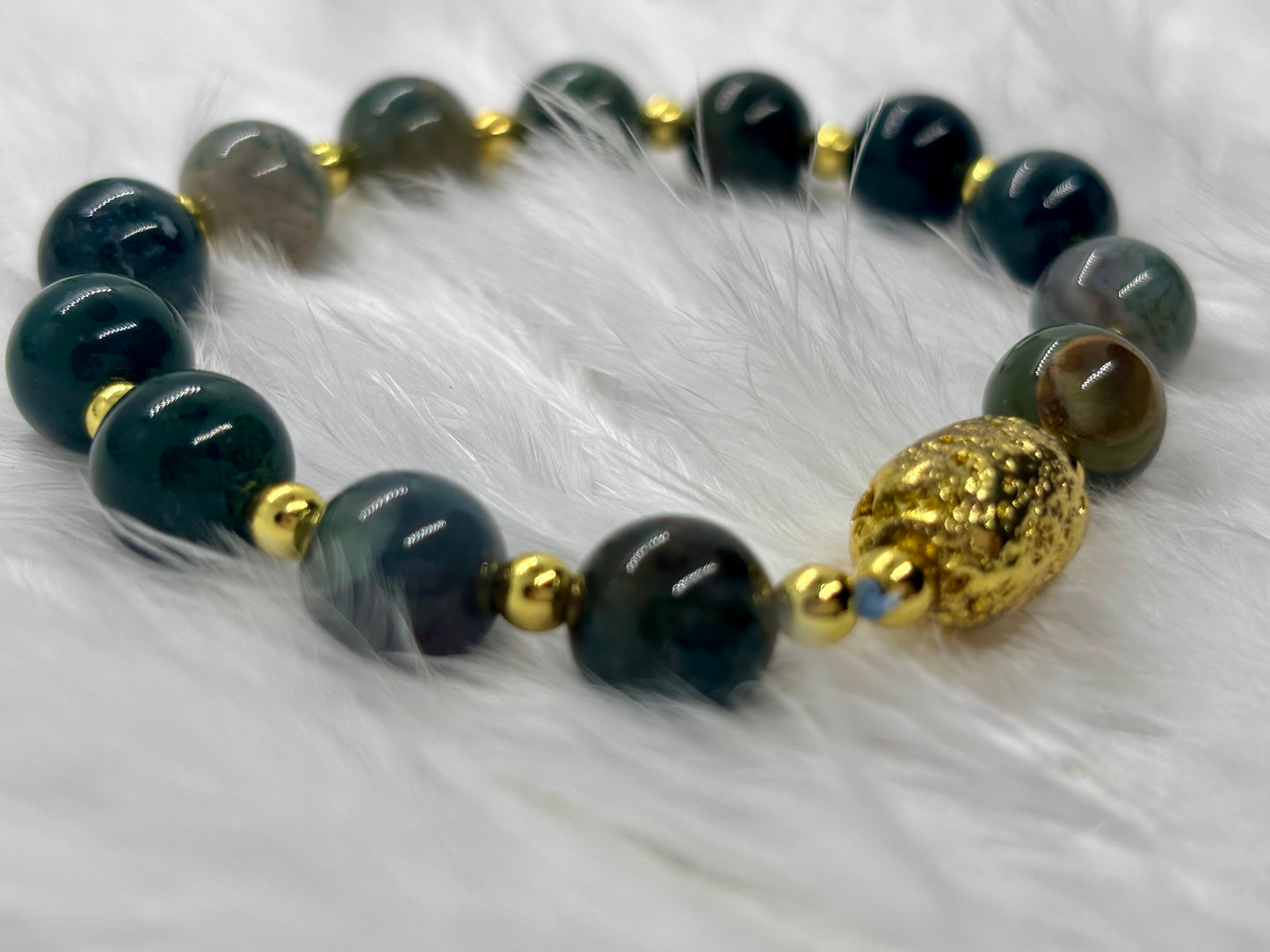 The Moss Agate Harmony Bracelet