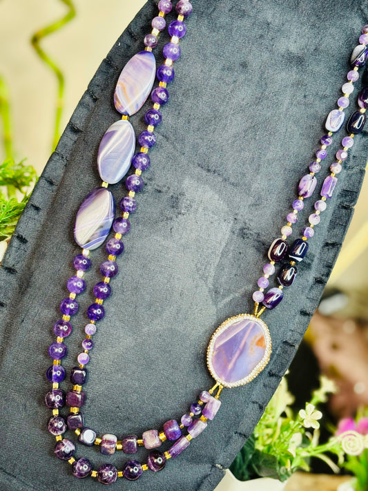 Amethyst Serenity Necklace – صفاء ذهني، هدوء داخلي، وطاقة راقية