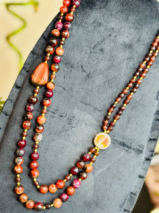 Crimson Vitality Necklace – شغف، قوة داخلية، وطاقة حياة